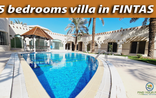 For rent in Fintas 5 master  bedrooms villa  with swimming pool +garden