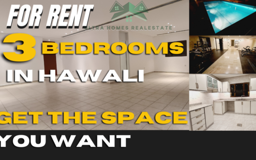 for rent spacious 3 bedroooms in hawaly